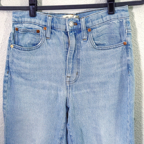 Madewell High-Rise Slim Crop Jeans Light Wash Clean Girl Capsule Size 25 - Picture 4 of 12